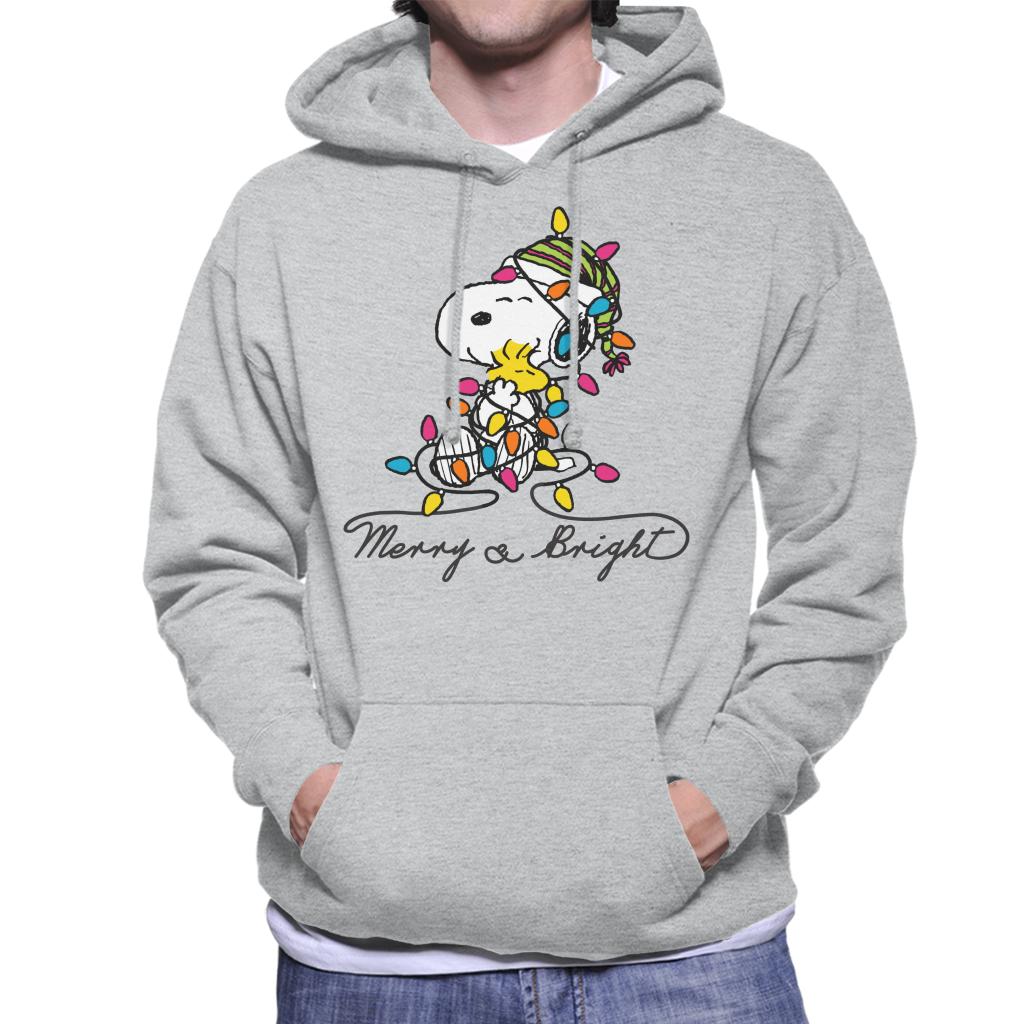 Peanuts-Merry-And-Bright-Snoopy-Christmas-Mens-Hooded-Sweatshirt