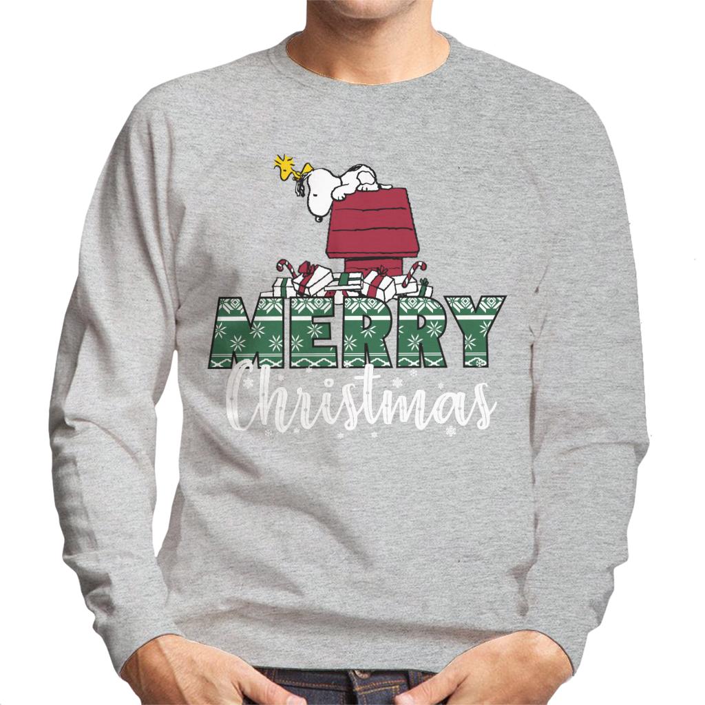 Mens snoopy sale christmas sweater