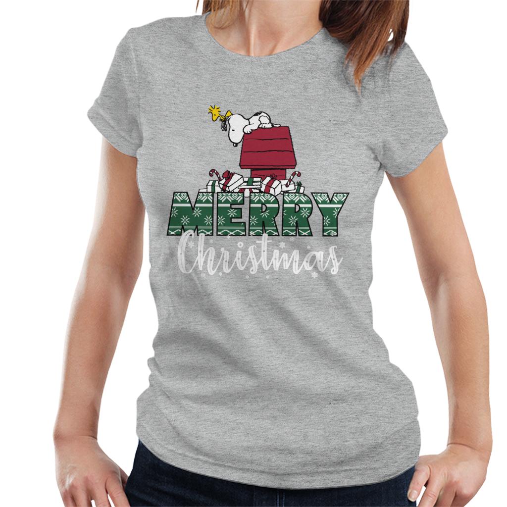 Peanuts-Snoopy-&-Woodstock-Merry-Christmas-Womens-T-Shirt