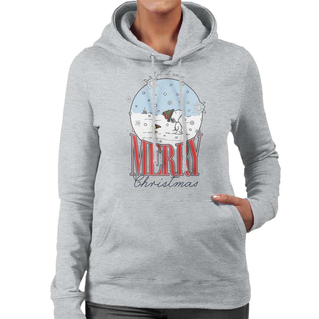 Peanuts-Snow-Globe-Merry-Christmas-Womens-Hooded-Sweatshirt