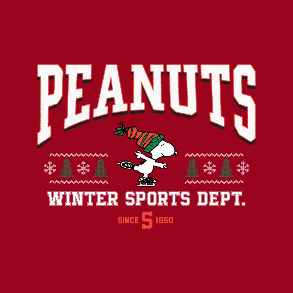 Peanuts Winter Sports Dept Christmas Women's T-Shirt-ALL + EVERY