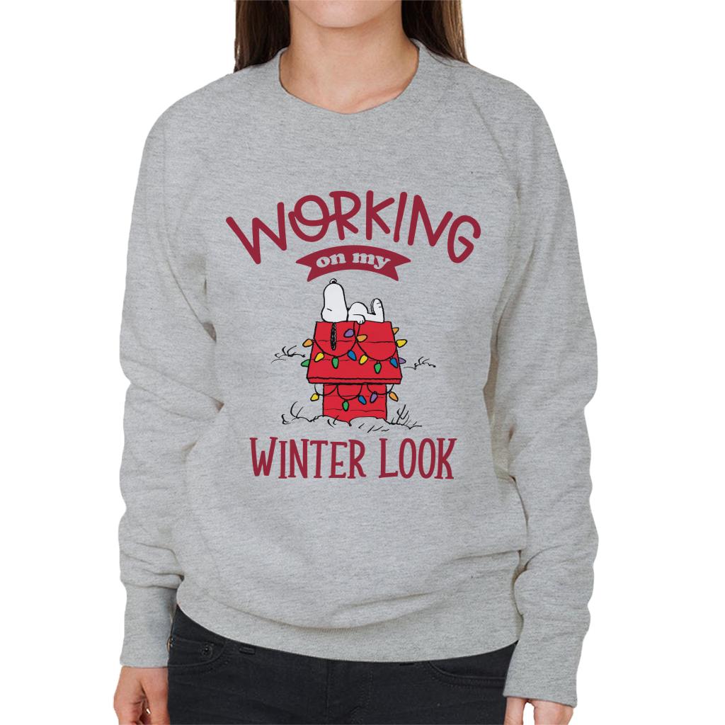 Peanuts-Working-On-My-Winter-Look-Womens-Sweatshirt