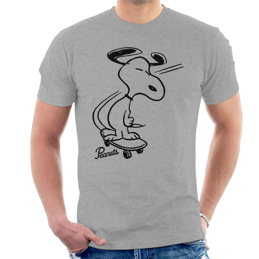 Peanuts-Snoopy-Skateboard-Mens-T-Shirt