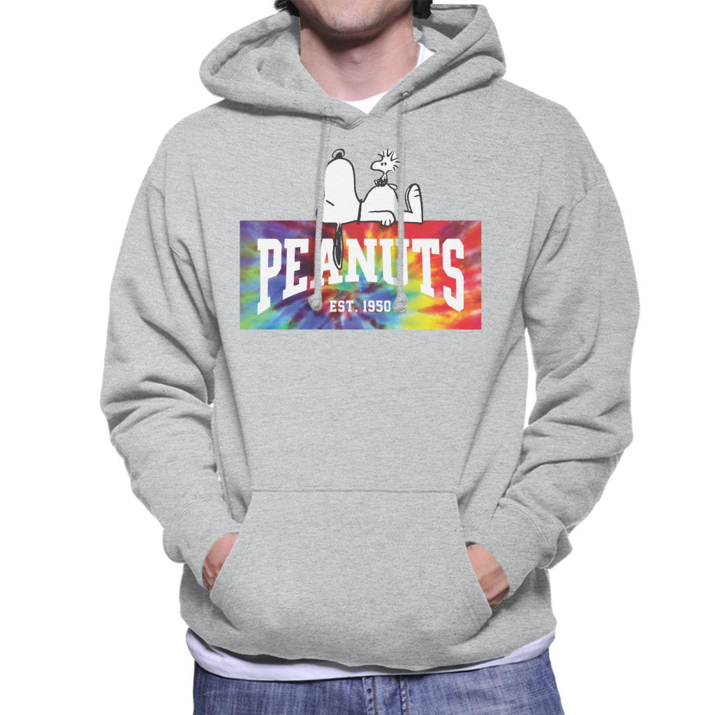 Peanuts-Tie-Dye-Logo-Mens-Hooded-Sweatshirt