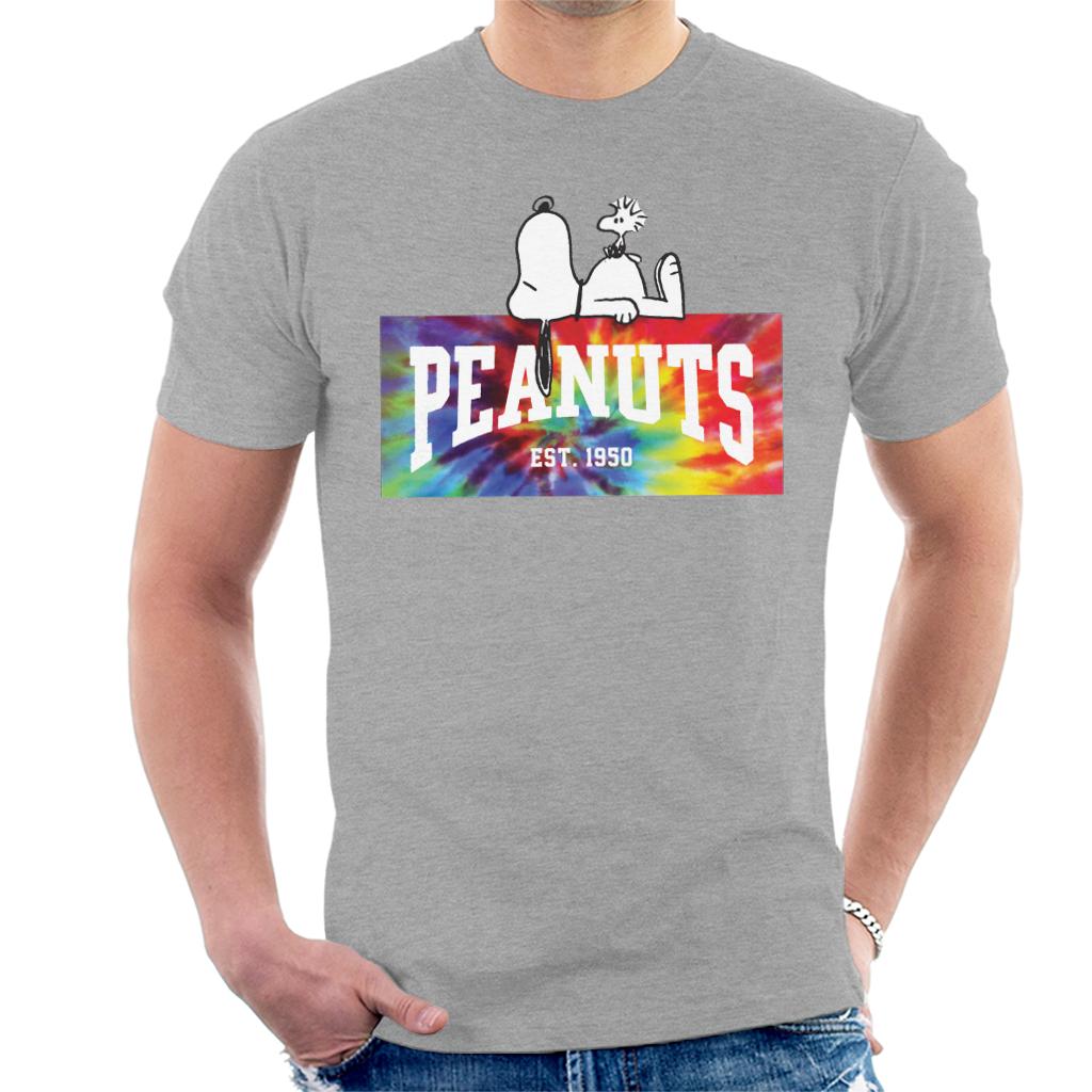 Peanuts-Tie-Dye-Logo-Mens-T-Shirt