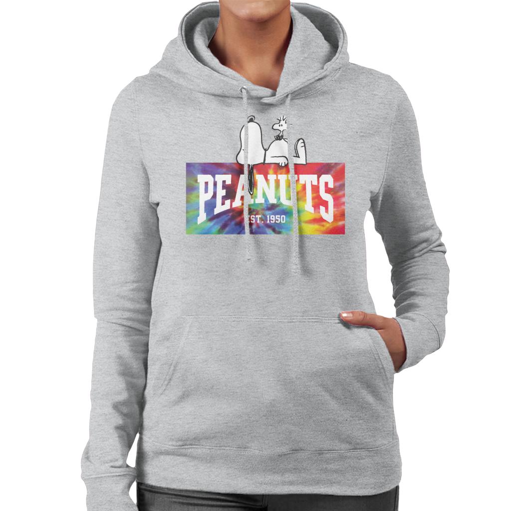 Peanuts-Tie-Dye-Logo-Womens-Hooded-Sweatshirt