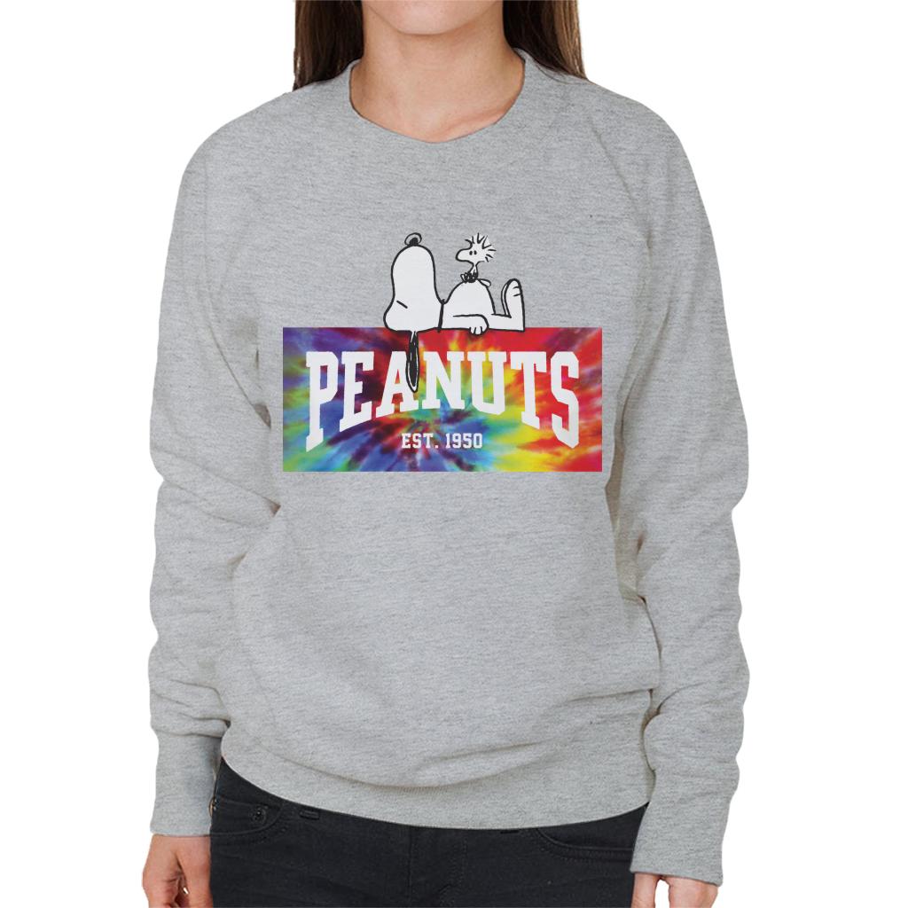 Peanuts-Tie-Dye-Logo-Womens-Sweatshirt