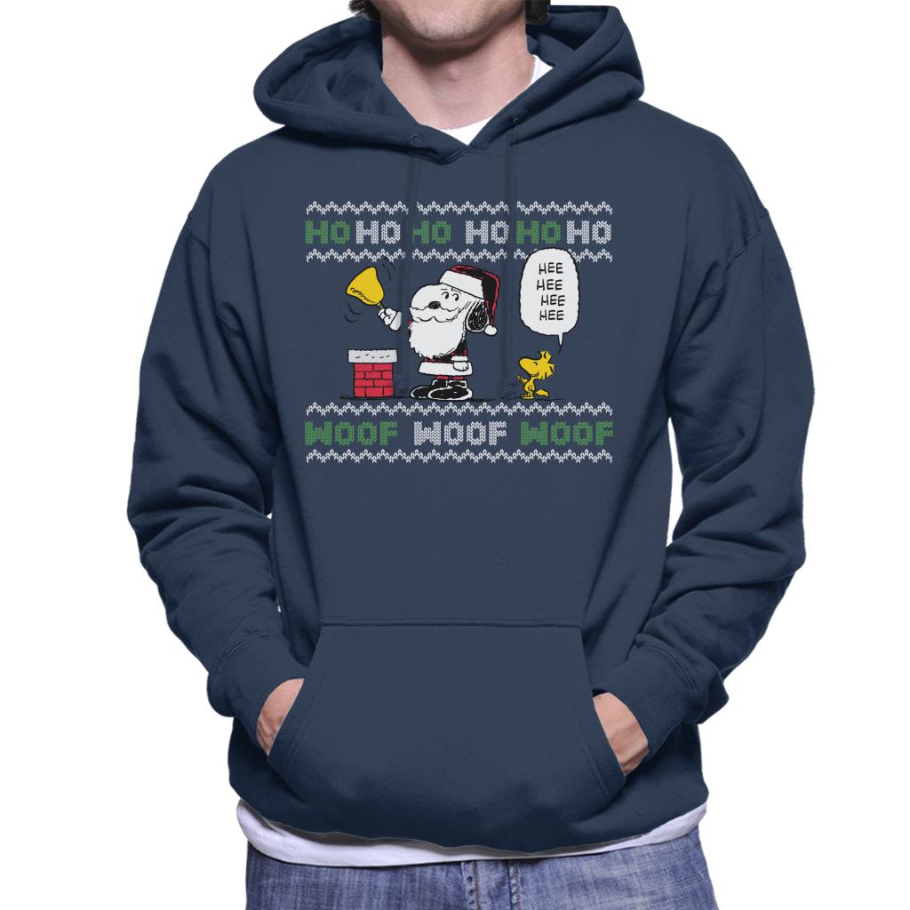 Peanuts Snoopy Dressed As Santa Men's Hooded Sweatshirt-ALL + EVERY