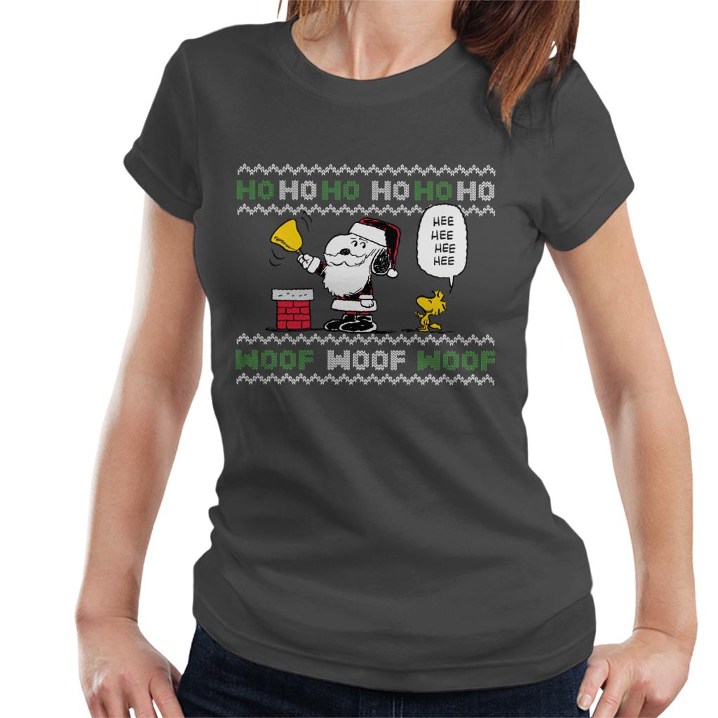 Peanuts Snoopy Dressed As Santa Women's T-Shirt-ALL + EVERY