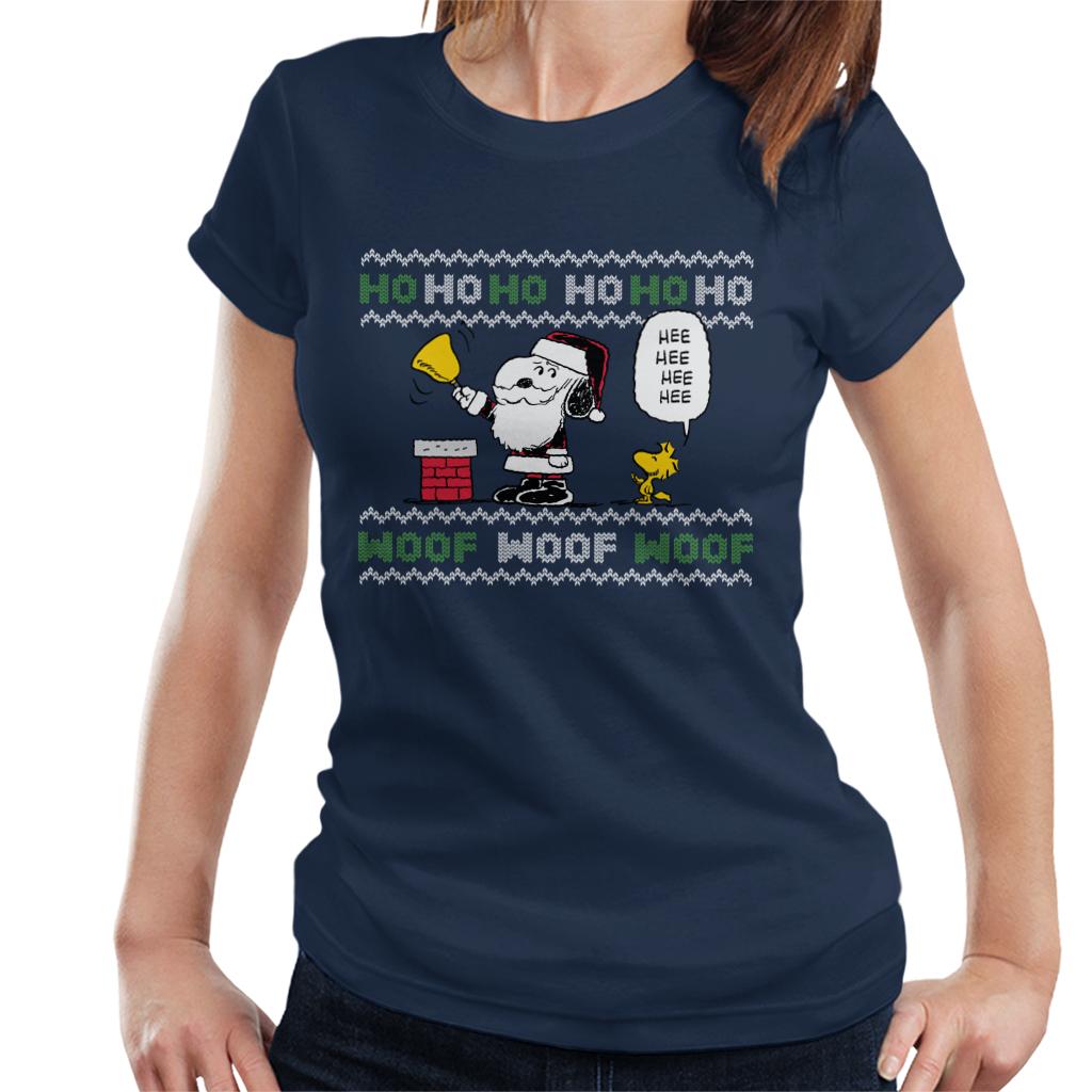 Peanuts Snoopy Dressed As Santa Women's T-Shirt-ALL + EVERY