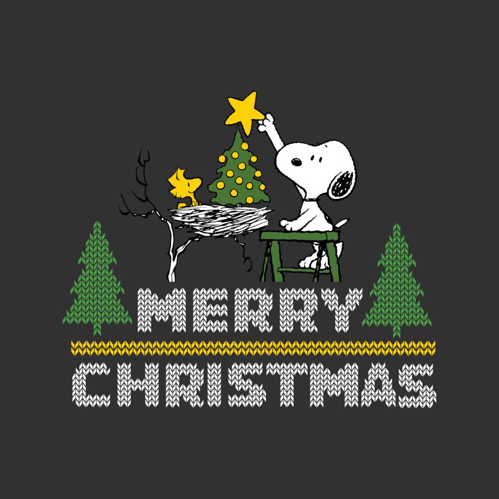 Peanuts Snoopy And Woodstock Decorating Xmas Tree Women's T-Shirt-ALL + EVERY