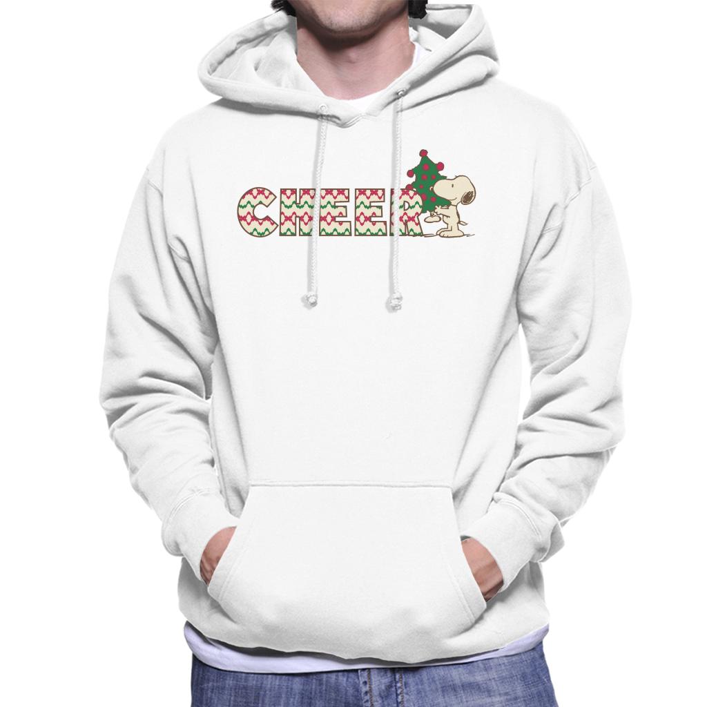 Peanuts Snoopy Christmas Tree Cheer Men's Hooded Sweatshirt-ALL + EVERY