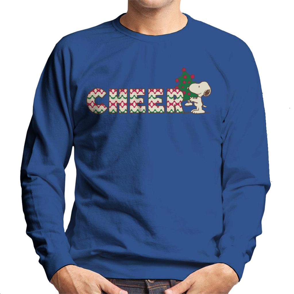 Peanuts Snoopy Christmas Tree Cheer Men's Sweatshirt-ALL + EVERY