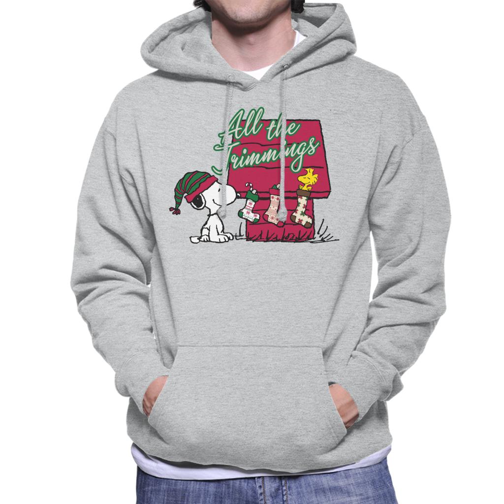 Peanuts Snoopy Woodstock In A Stocking Men's Hooded Sweatshirt-ALL + EVERY