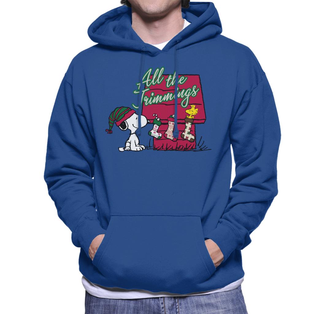 Peanuts Snoopy Woodstock In A Stocking Men's Hooded Sweatshirt-ALL + EVERY