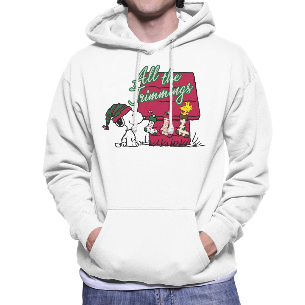 Peanuts Snoopy Woodstock In A Stocking Men's Hooded Sweatshirt-ALL + EVERY