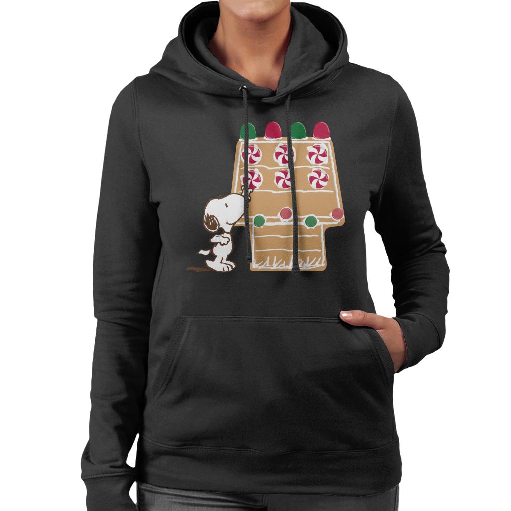 Peanuts-Snoopy-Reaching-For-Candy-Cane-Womens-Hooded-Sweatshirt