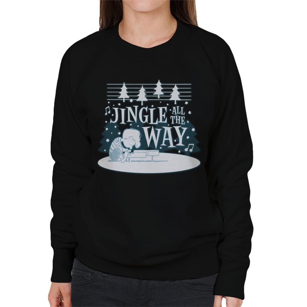 Peanuts-Schroeder-Playing-Jingle-Bells-On-Piano-Womens-Sweatshirt