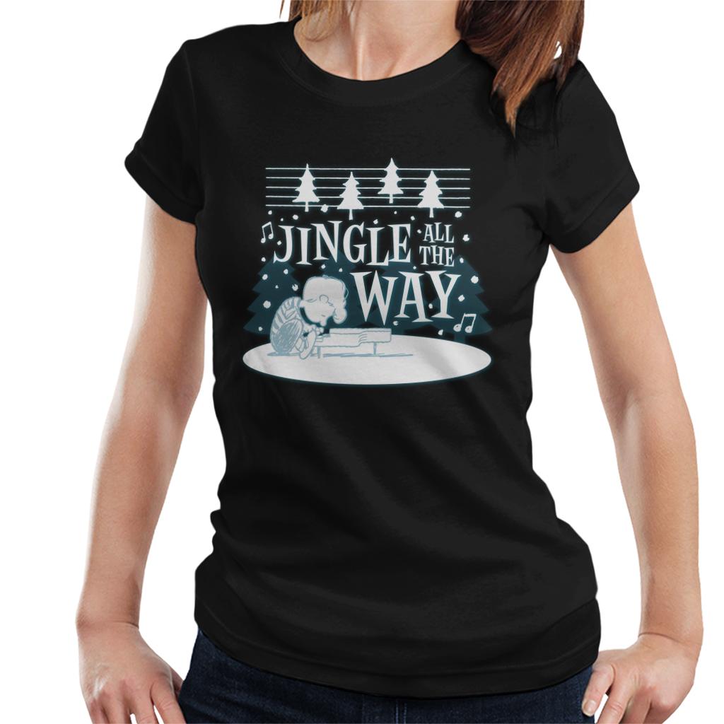 Peanuts Schroeder Playing Jingle Bells On Piano Women's T-Shirt-ALL + EVERY