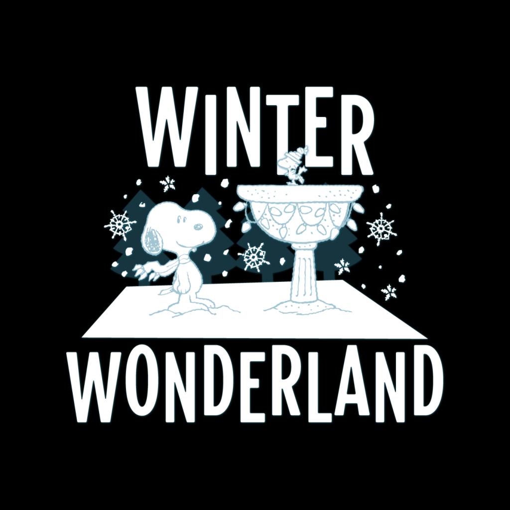 Peanuts Snoopy Woodstock Winter Wonderland Women's T-Shirt-ALL + EVERY
