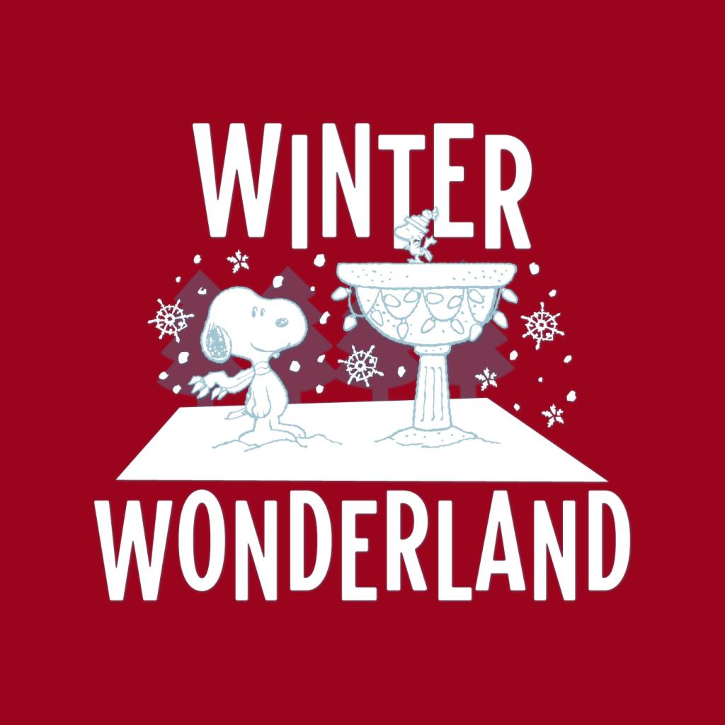 Peanuts Snoopy Woodstock Winter Wonderland Women's T-Shirt-ALL + EVERY