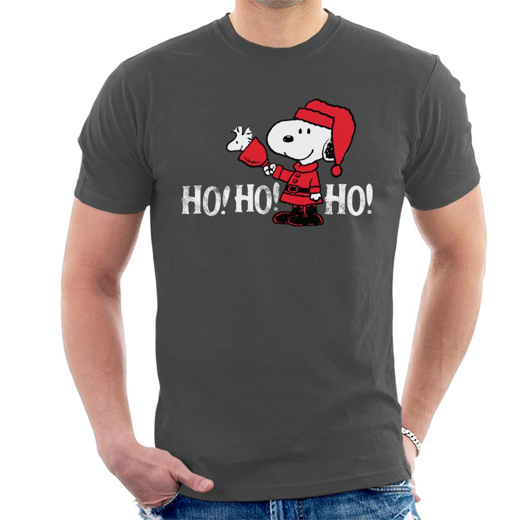 Peanuts Snoopy In A Santa Suit Ho Ho Ho Men's T-Shirt-ALL + EVERY