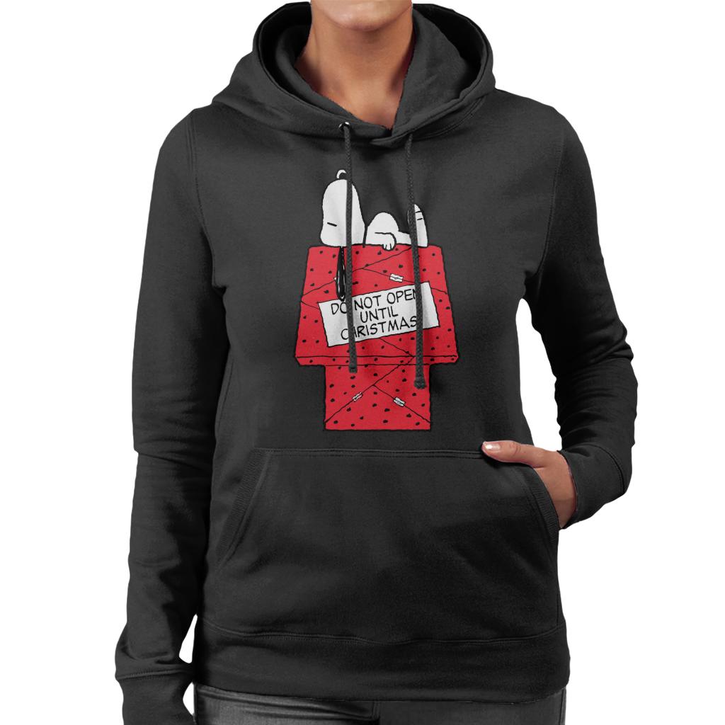 Peanuts-Snoopy-Do-Not-Open-Until-Christmas-Day-Womens-Hooded-Sweatshirt