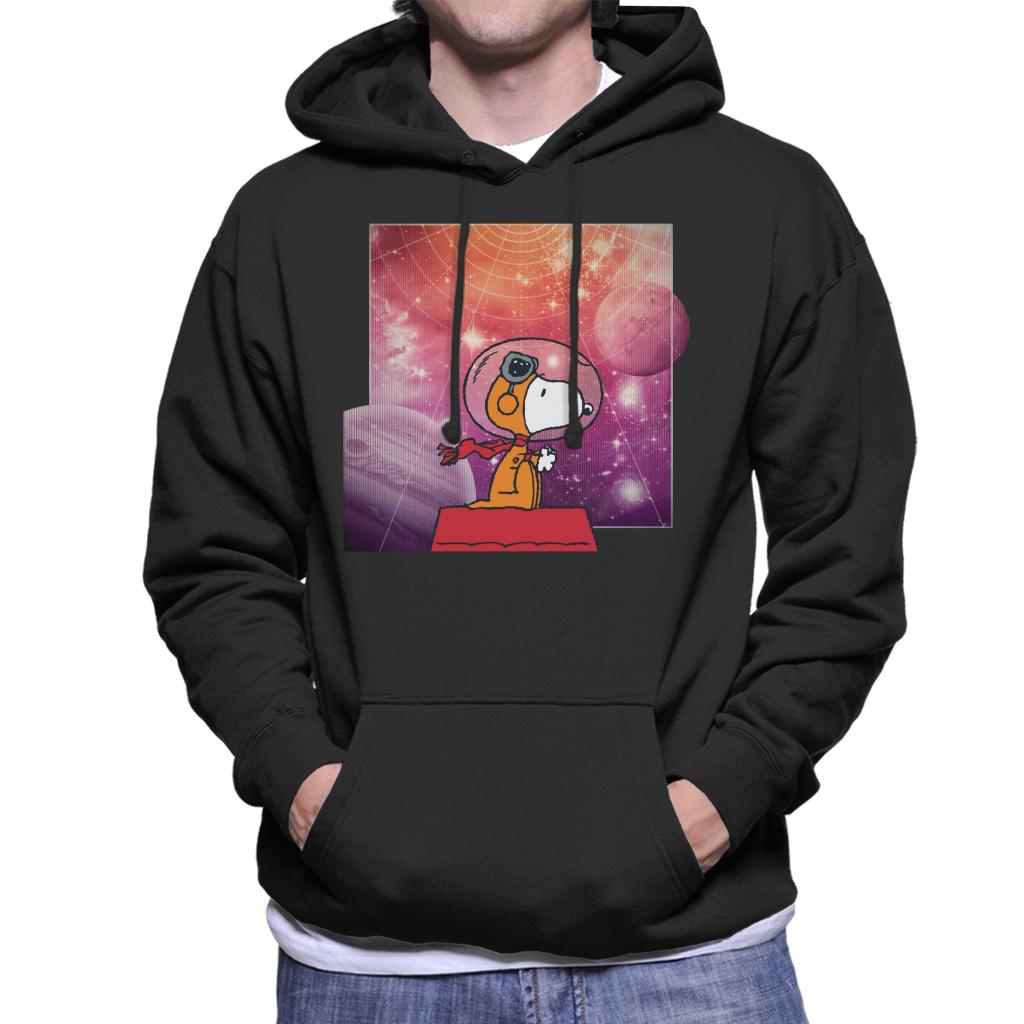 Peanuts-Snoopy-Kennel-Ship-Outer-Space-Mens-Hooded-Sweatshirt