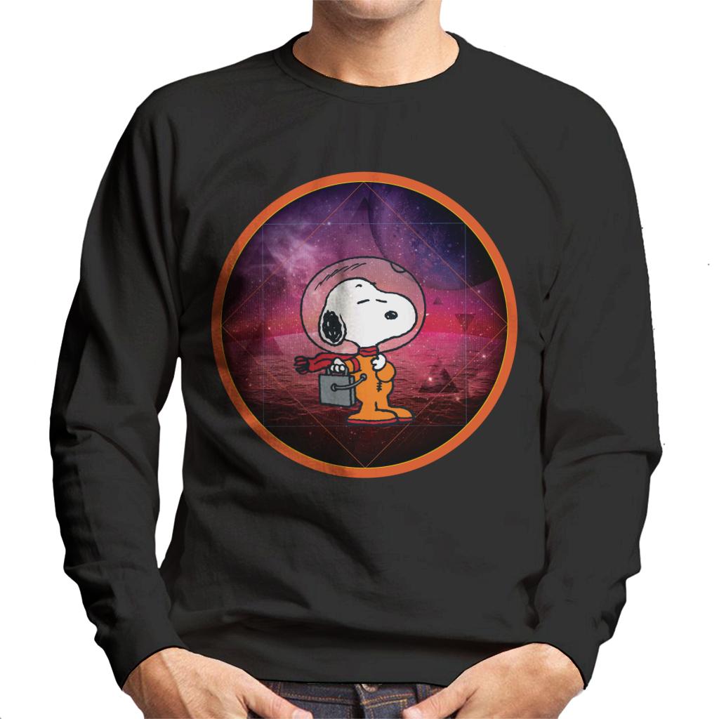 Peanuts-Snoopy-Chilling-On-A-Starry-Planet-Mens-Sweatshirt