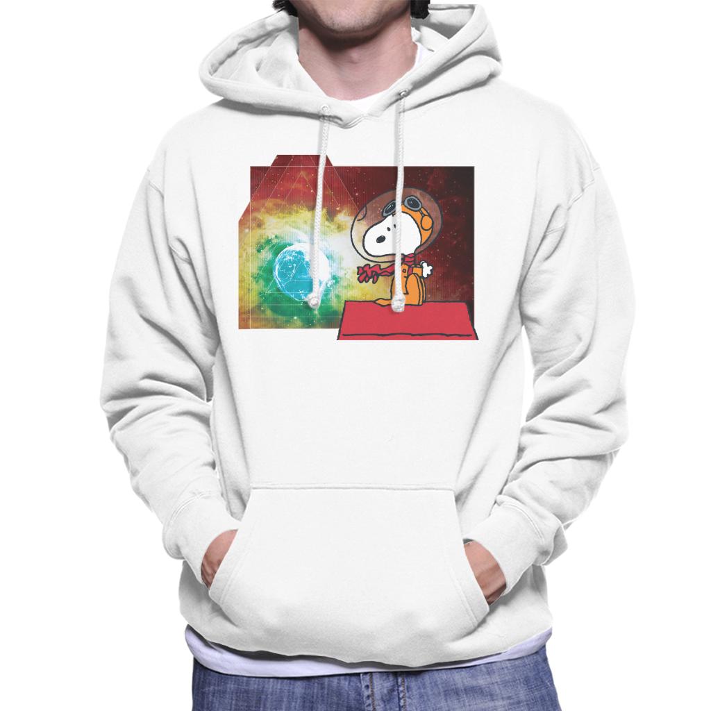 Peanuts-Snoopy-Kennel-Ship-Overlooking-Earth-Mens-Hooded-Sweatshirt