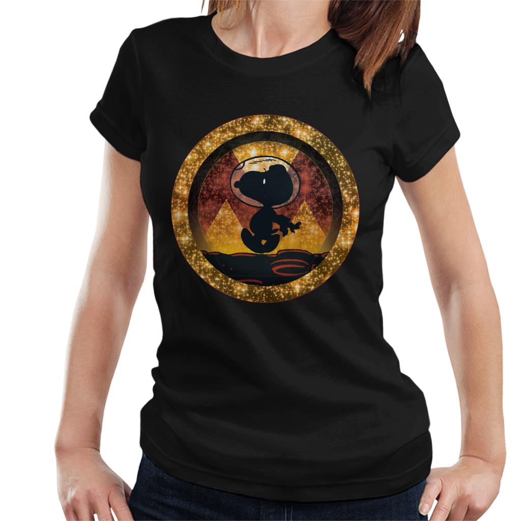 Peanuts-Snoopy-Planetary-Walk-Womens-T-Shirt