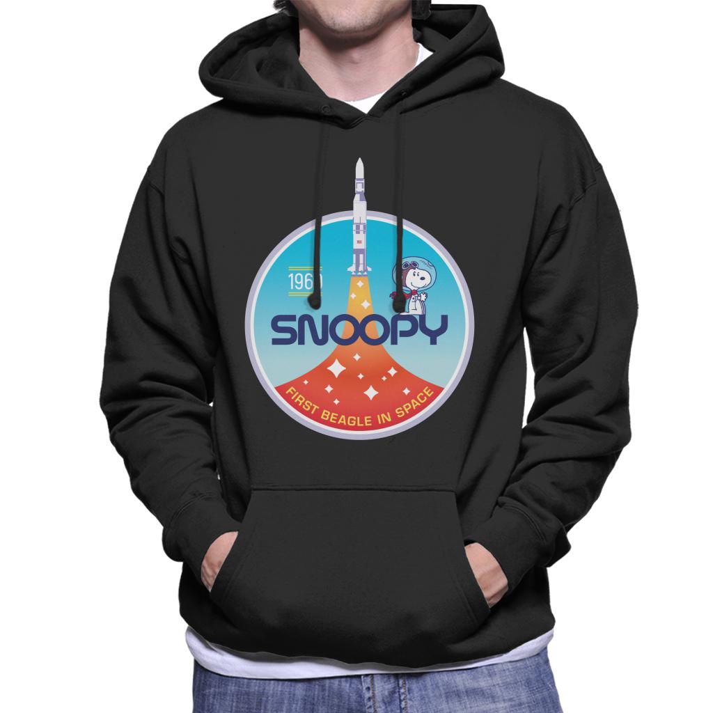 Peanuts-Snoopy-Rocket-Take-Off-Mens-Hooded-Sweatshirt