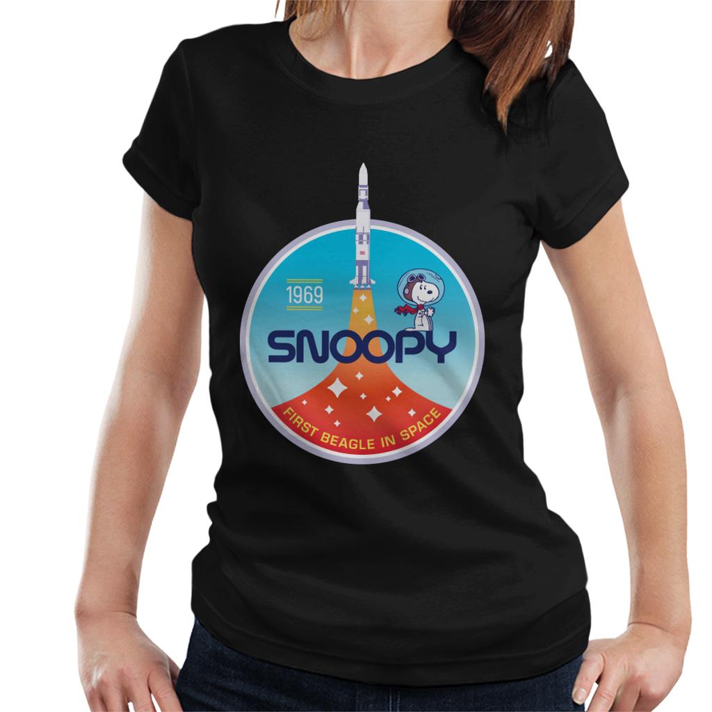 Peanuts Snoopy Rocket Take Off Women's T-Shirt-ALL + EVERY