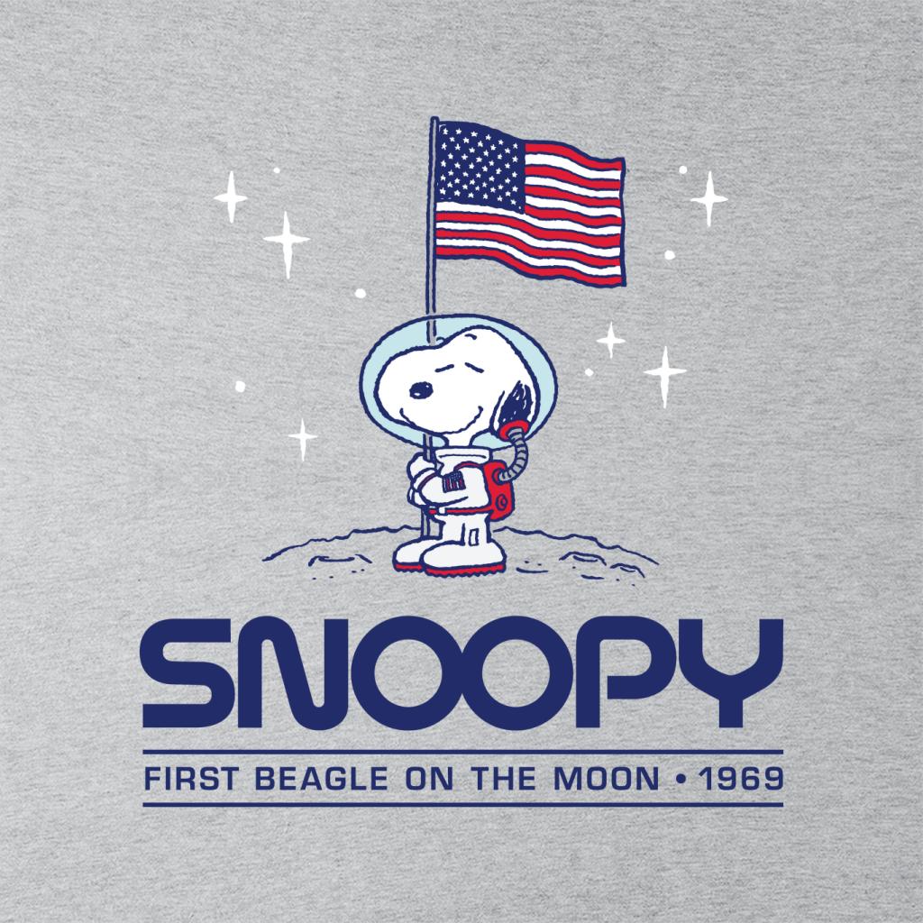 Peanuts Snoopy Moon Landing Planting Flag Women's Hooded Sweatshirt-ALL + EVERY