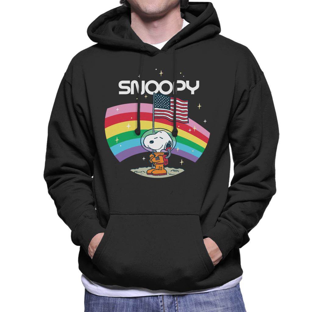 Peanuts-Snoopy-Starry-Rainbow-Moon-Mens-Hooded-Sweatshirt