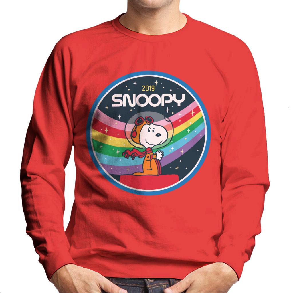 Peanuts Snoopy Starry Rainbow Moon Kennel Ship Men's Sweatshirt-ALL + EVERY