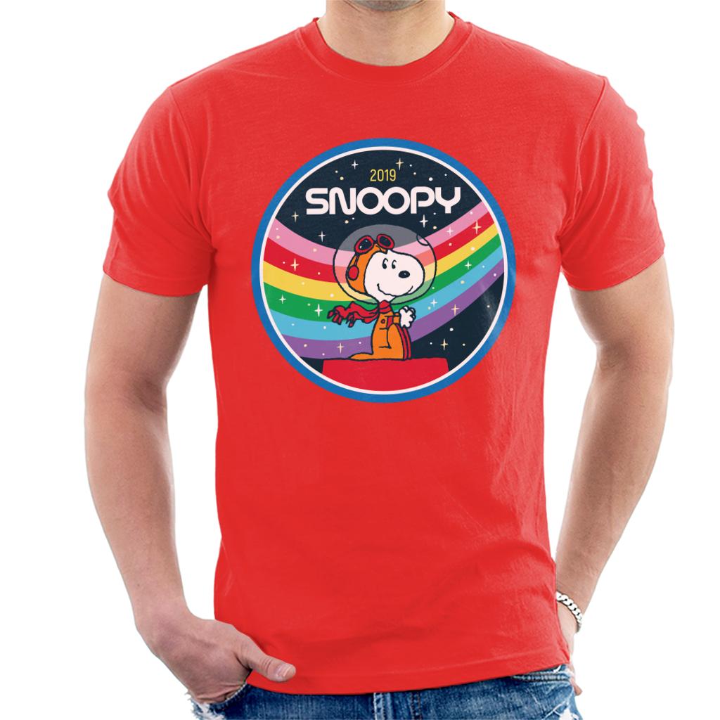 Peanuts Snoopy Starry Rainbow Moon Kennel Ship Men's T-Shirt-ALL + EVERY