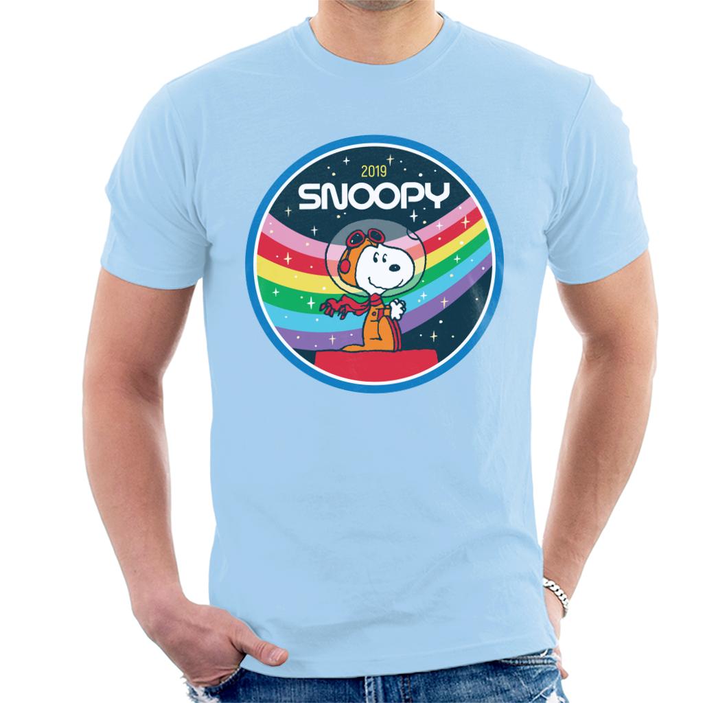 Peanuts Snoopy Starry Rainbow Moon Kennel Ship Men's T-Shirt-ALL + EVERY