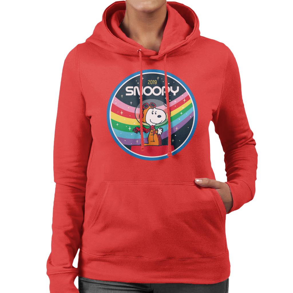 Peanuts Snoopy Starry Rainbow Moon Kennel Ship Women's Hooded Sweatshirt-ALL + EVERY