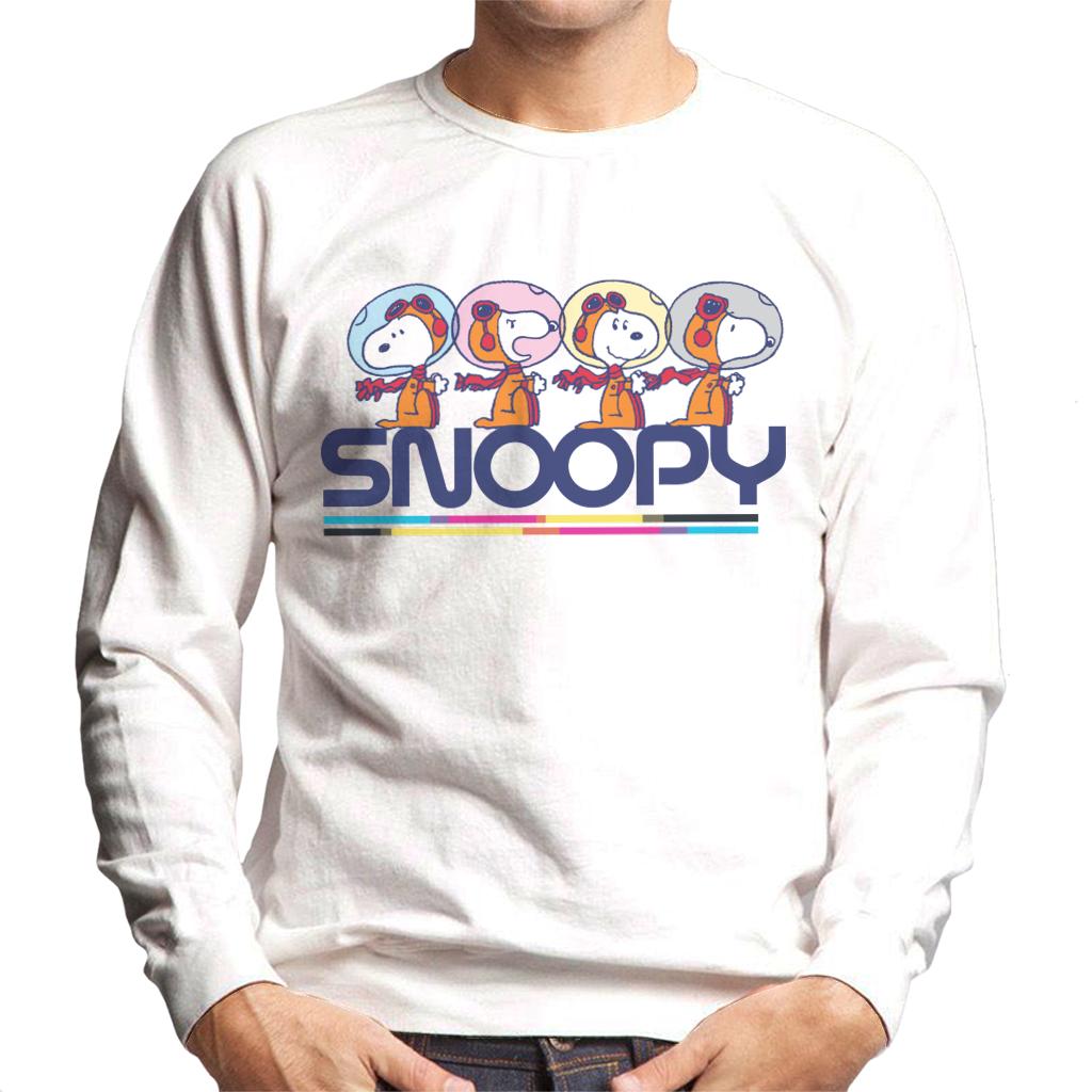Peanuts Snoopy Space Travel Montage Men's Sweatshirt-ALL + EVERY
