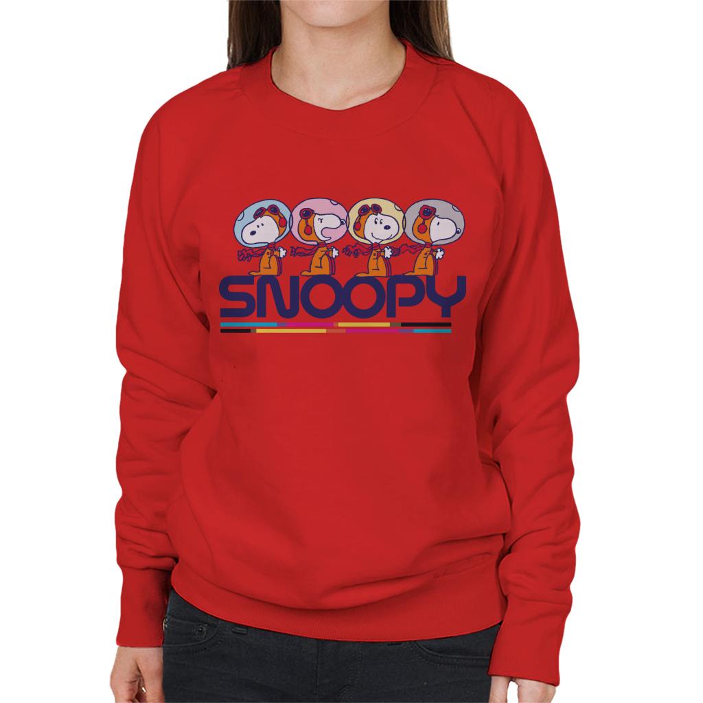 Peanuts Snoopy Space Travel Montage Women's Sweatshirt-ALL + EVERY