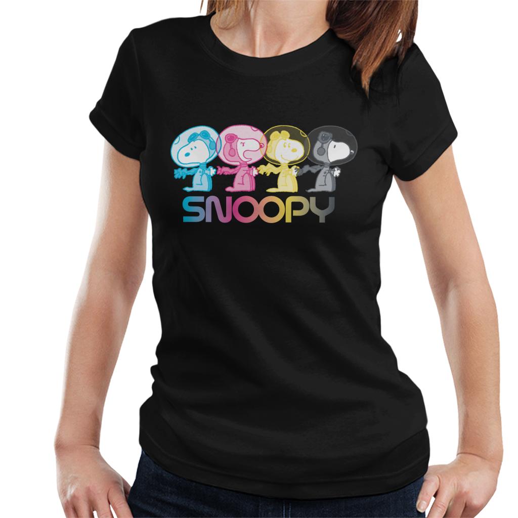 Peanuts Snoopy Space Emotions Women's T-Shirt-ALL + EVERY