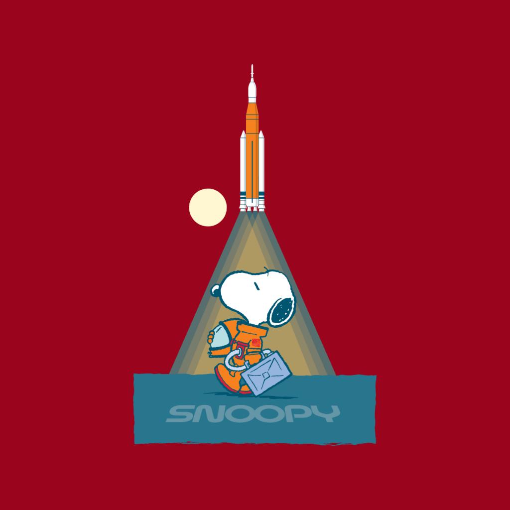 Peanuts Snoopy Astronaut Preparing For Take Off Women's T-Shirt-ALL + EVERY