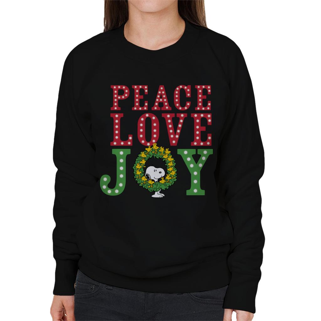 Peanuts-Snoopy-Woodstock-Wreath-Womens-Sweatshirt