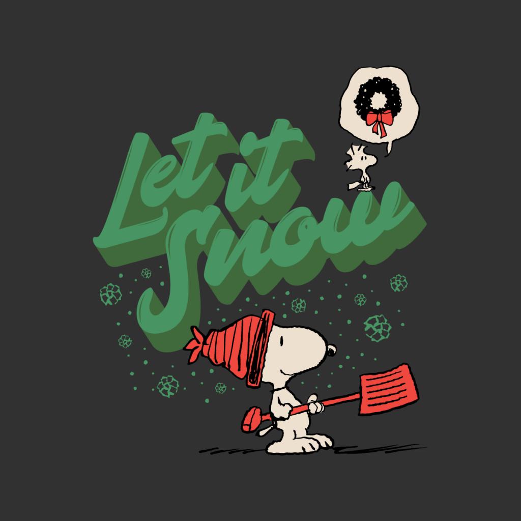 Peanuts Snoopy Let It Snow Men's T-Shirt-ALL + EVERY