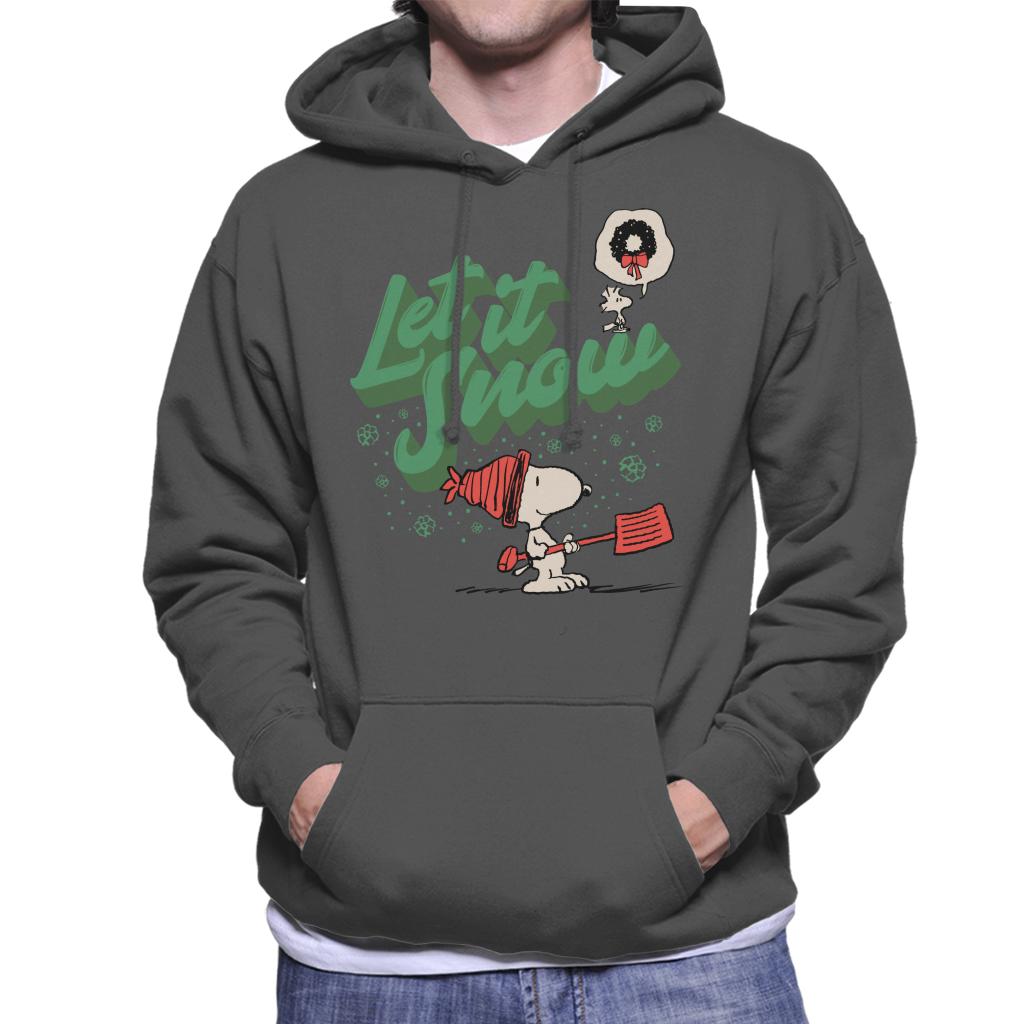 Peanuts Snoopy Let It Snow Men's Hooded Sweatshirt-ALL + EVERY