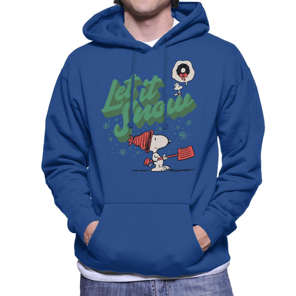 Peanuts Snoopy Let It Snow Men's Hooded Sweatshirt-ALL + EVERY