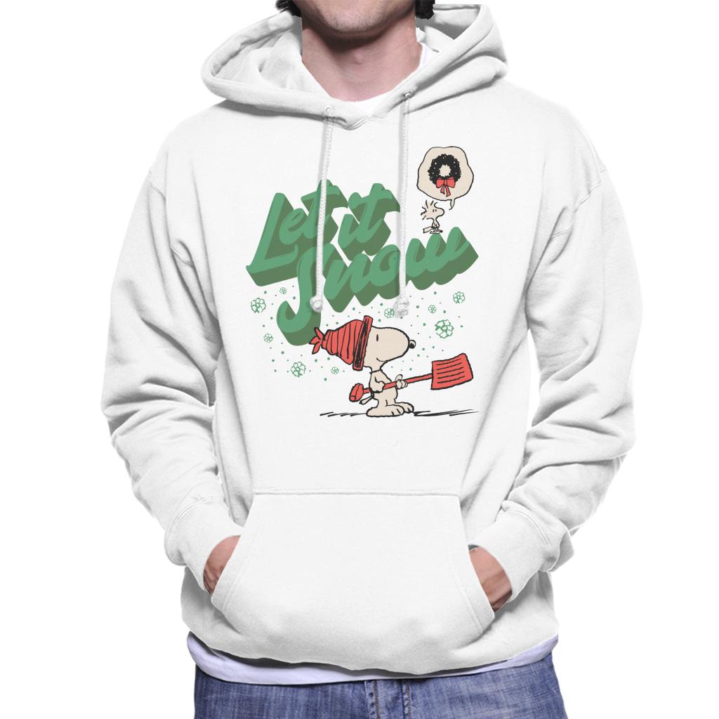 Peanuts Snoopy Let It Snow Men's Hooded Sweatshirt-ALL + EVERY