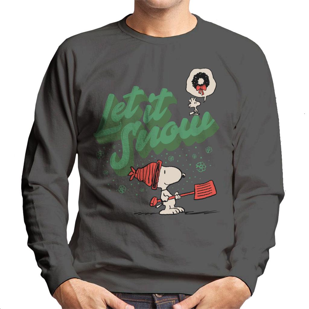 Peanuts Snoopy Let It Snow Men's Sweatshirt-ALL + EVERY