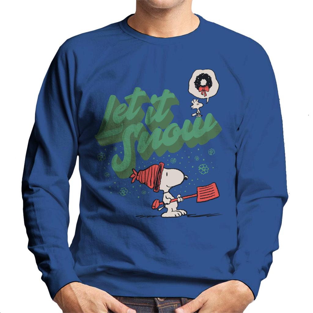Peanuts Snoopy Let It Snow Men's Sweatshirt-ALL + EVERY